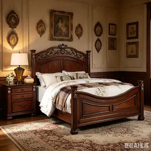 Bellemave  Formal Traditional Dark Cherry Color 1pc California King Size Bed Tufted Faux Leather Headboard Footboard Bedframe  (Not including the nightstand)