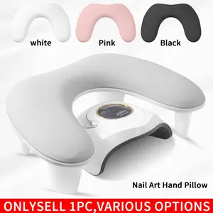 Foldable Slant Russian U Style Nail Hand Rest Cushion Portable Desktop Nail Art Hand Pillow for Professional Nail Salon Home Manicure