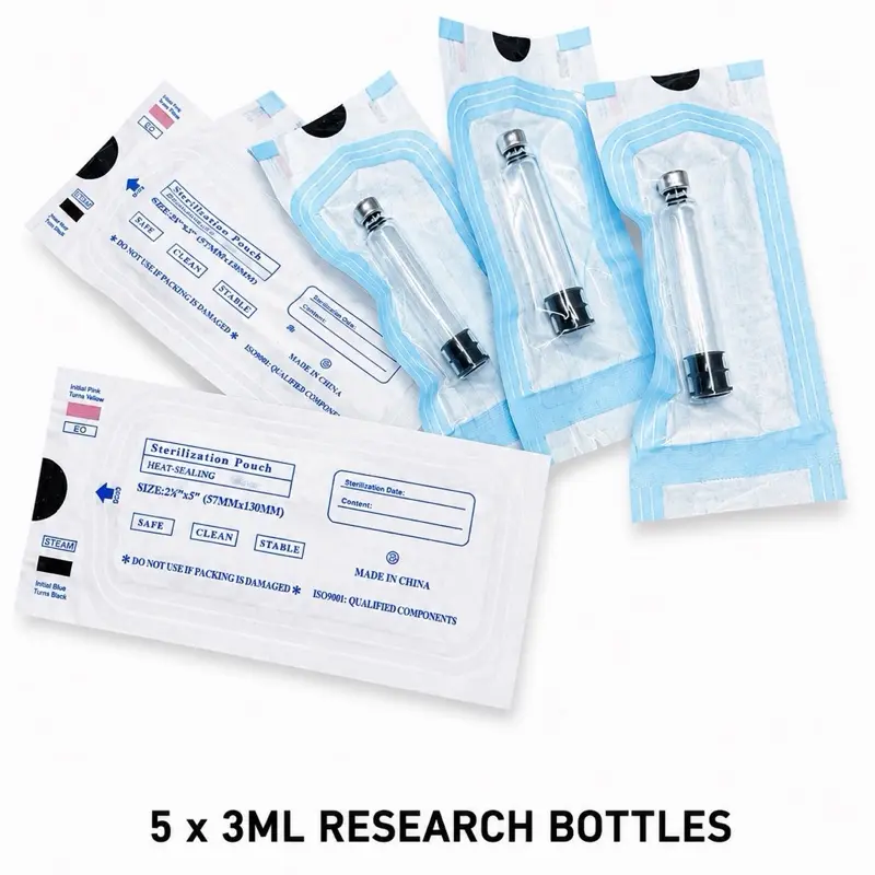 Research Bottles, 5-Pack of 3ML Disposable Lab Supply Components