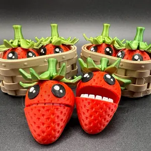 Strawberry 3D Printed Fidget Spinners - Fun & Unique Design for Kids and Adults