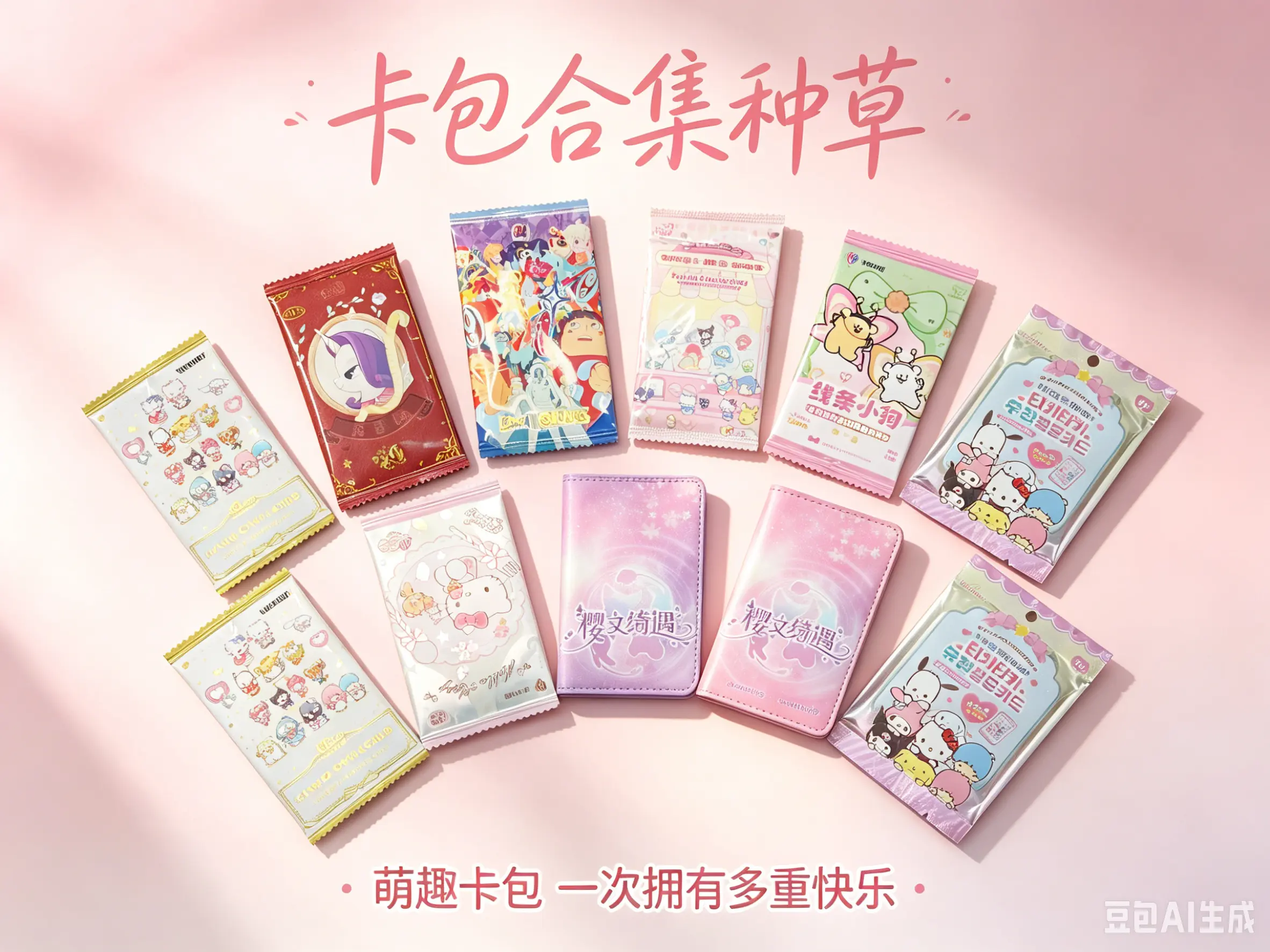 Cherry Culture Qiye Sanrio Card Holder - Complete Box, Multiple IP Cartoon Designs, Individual Style, Girl Gift, Non-Sports Trading Card Collectible Accessory