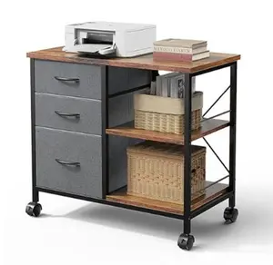 The Mobile Filing Cabinet | 3-Tier Rolling Printer Stand