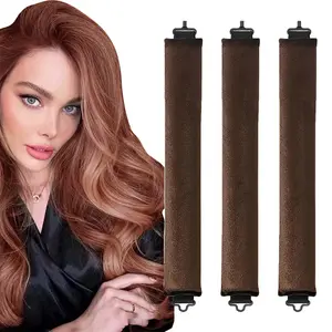 Overnight Heatless Hair Curler Blowout Rods Jumbo, Heatless Curls Satin Jumbo Flexi Rods to Sleep in,Soft Heatless Rod for All Hair Types,No Heat Overnight Sleeping Curls Styling Tools