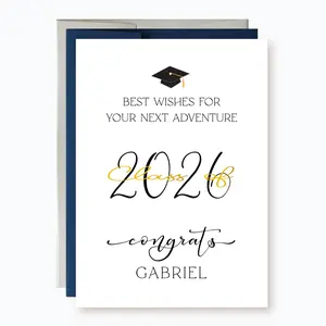 Personalized Graduation Card, Class Of 2026 Graduation Card, Congrats Grad Card, Best Wishes Greeting Card With Envelope