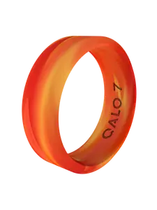 Unisex Lava Modern Silicone Ring
