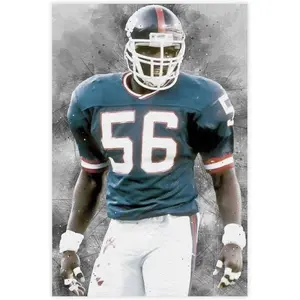 XMSCWSRY Lawrence Taylor Canvas Poster Wall Art Decor Print Picture Paintings for Living Room Bedroom Decoration Unframe: Unframe:12x18inch(30x45cm)