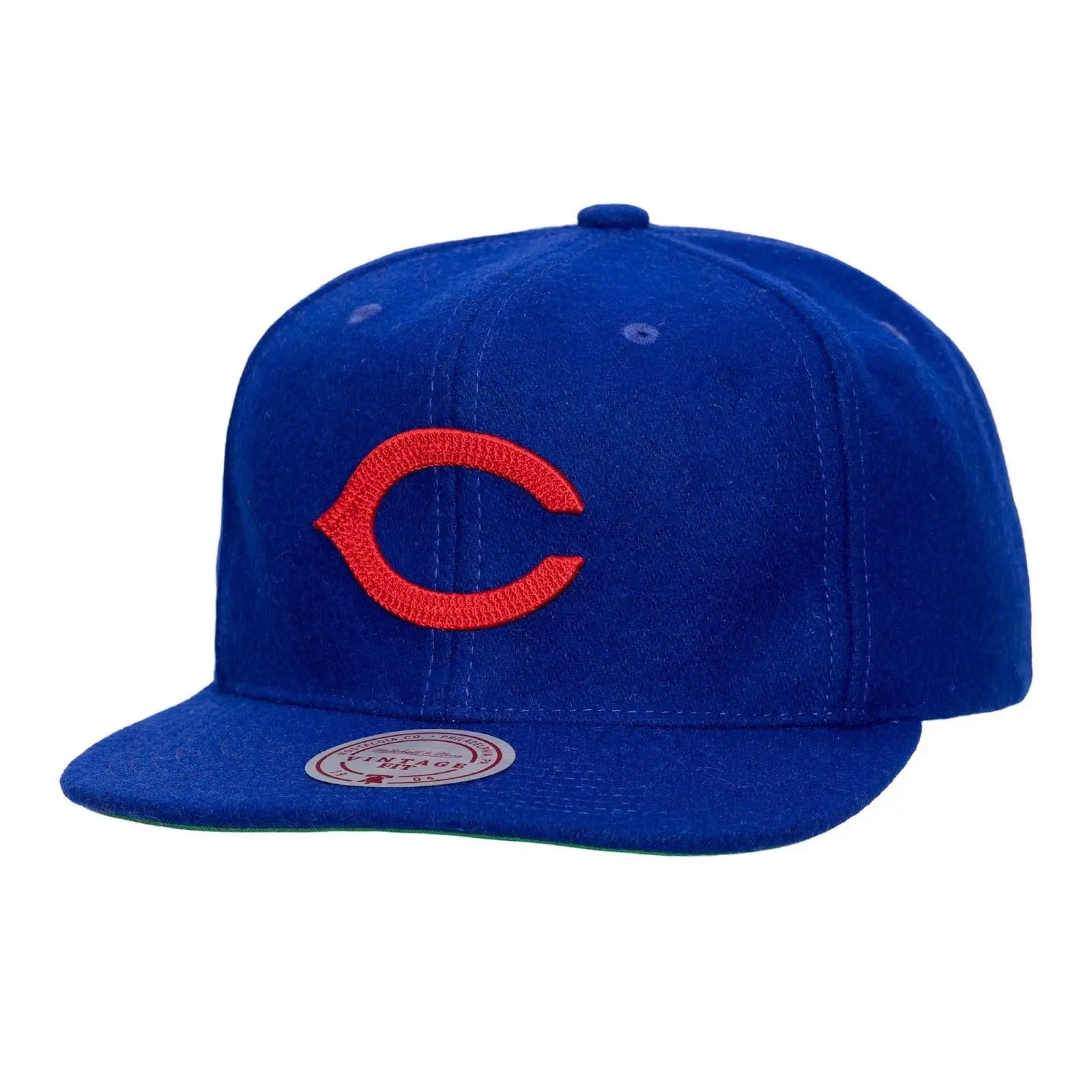 Chicago Cubs Royal Vintage Ground Strapback Hat MLB Throwback Cap Adjustable Fan Gear Mitchell & Ness