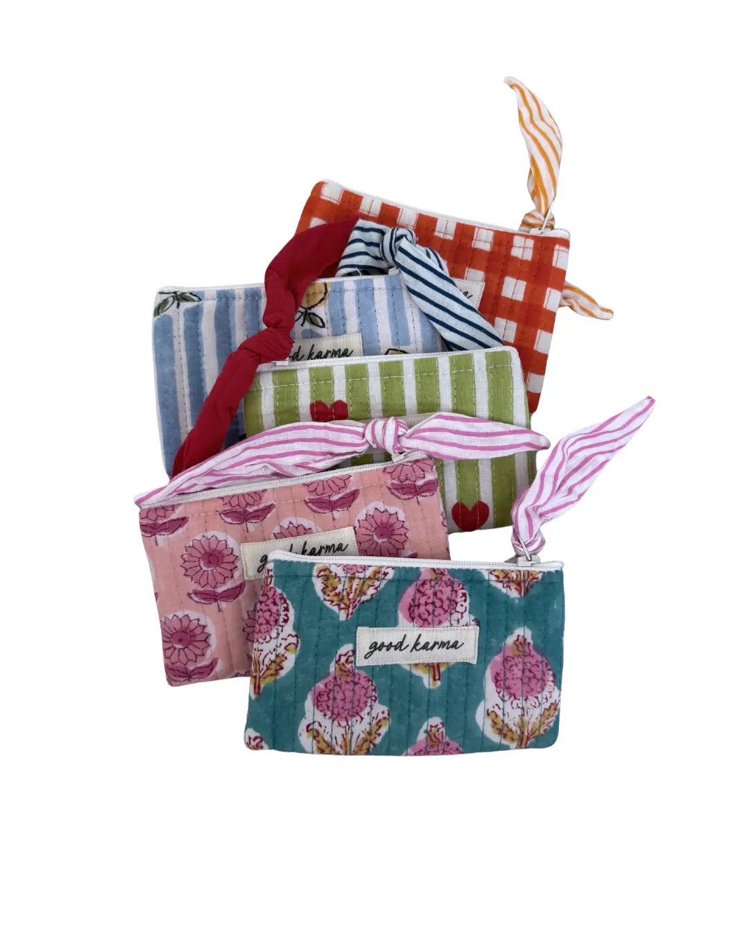 Small Zip Pouch with Bow