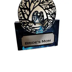 Lovebirds Place Cards for Wedding Party - Bride, Groom, and Mom, Decorative Design  box of 20 count