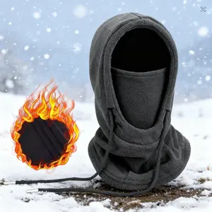 Warm Fleece Balaclava for Men Women Winter Face Mask Neck Warmer Hooded Cap Windproof Thermal Head Cover Beanies Bandana Cold Resistance -20°C