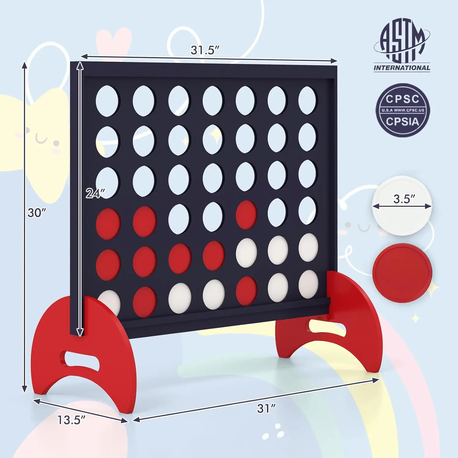 31.5" x 13.5" x 30" Blue