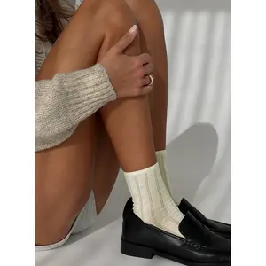 Averee Ribbed Heart Socks Yellow / Blue