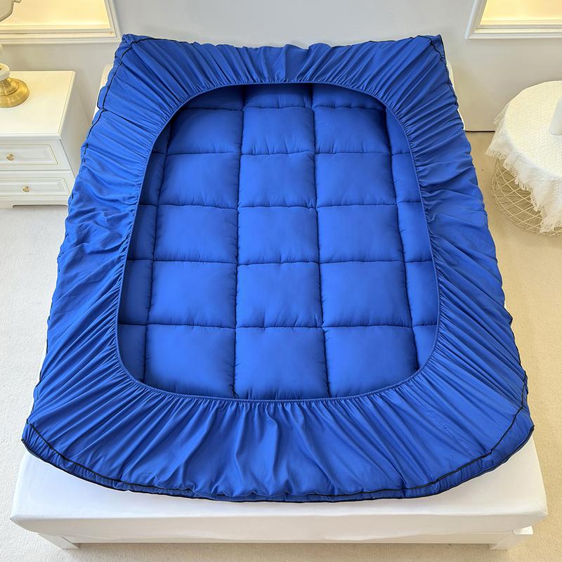 Cooling Mattress Topper, Extra Thick, Plush Quilted Pad with 8-21 Inch Deep Pockets, Overfilled with Breathable Polyester, Mattress Protector- Machine Washable 1000GSM