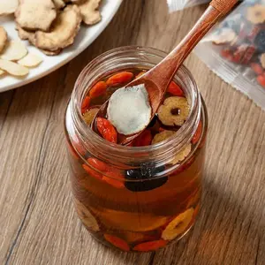 Kidney Tea Formula Ginseng Five Treasure Tea - Herbal Health Beverage with Natural Ingredients Mulberry Leaf Drink, Raspberry Leaf Tea Blend Fruit Support