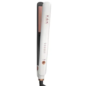 K&K Wide Hair Straightener Iron, Ceramic Tourmaline Coating 1.5 Inch Flat Iron for Long Hair, Professional Keratin Therapy Straighteners for Less Frizz, Shinier & Smoother Hair, Hair Styling Tools Titanium