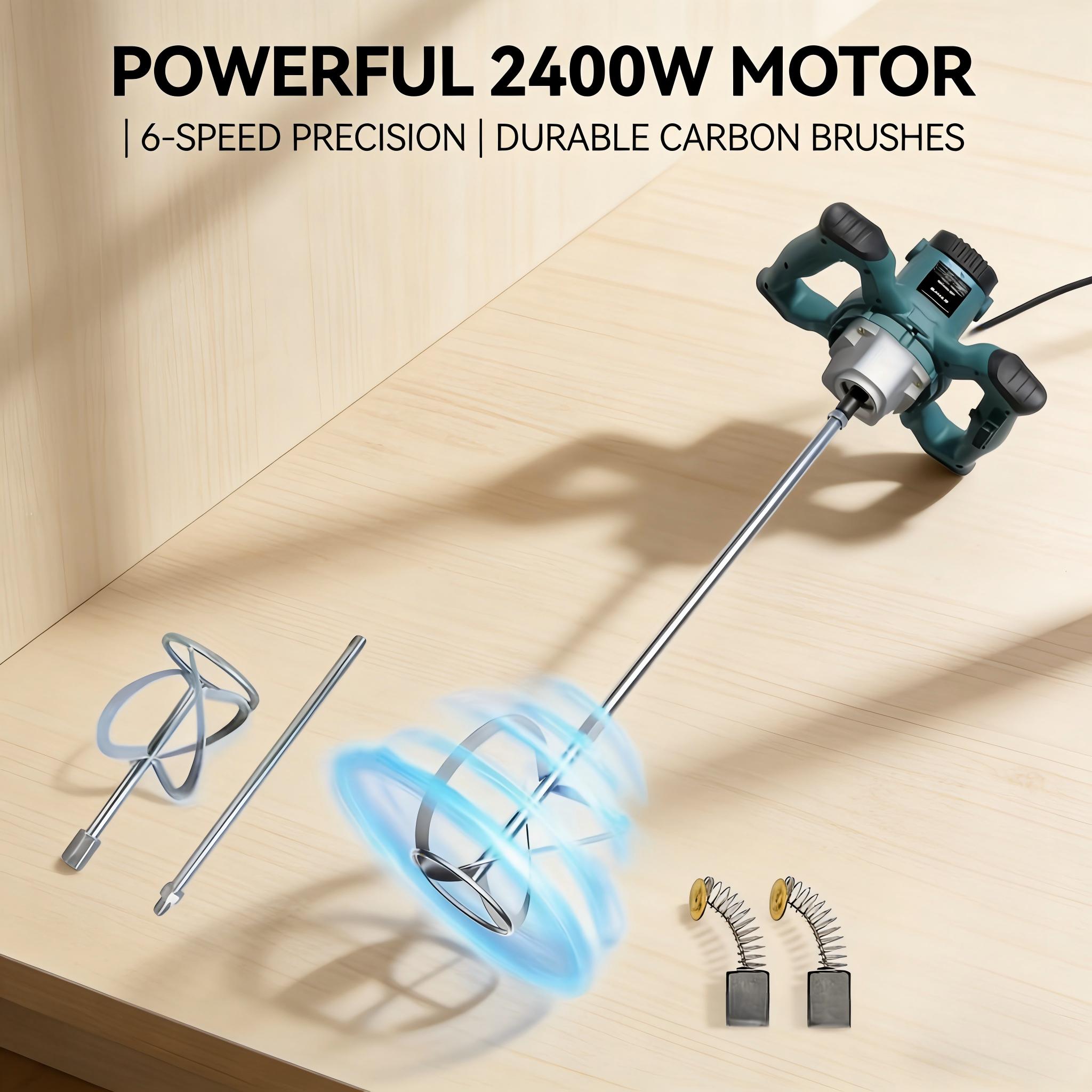 Handheld Electric Mixer, 6 Speed Settings, Paint/Plaster/Cement Concrete Mixing Device, Home Renovation Model, Meets Quality Standards