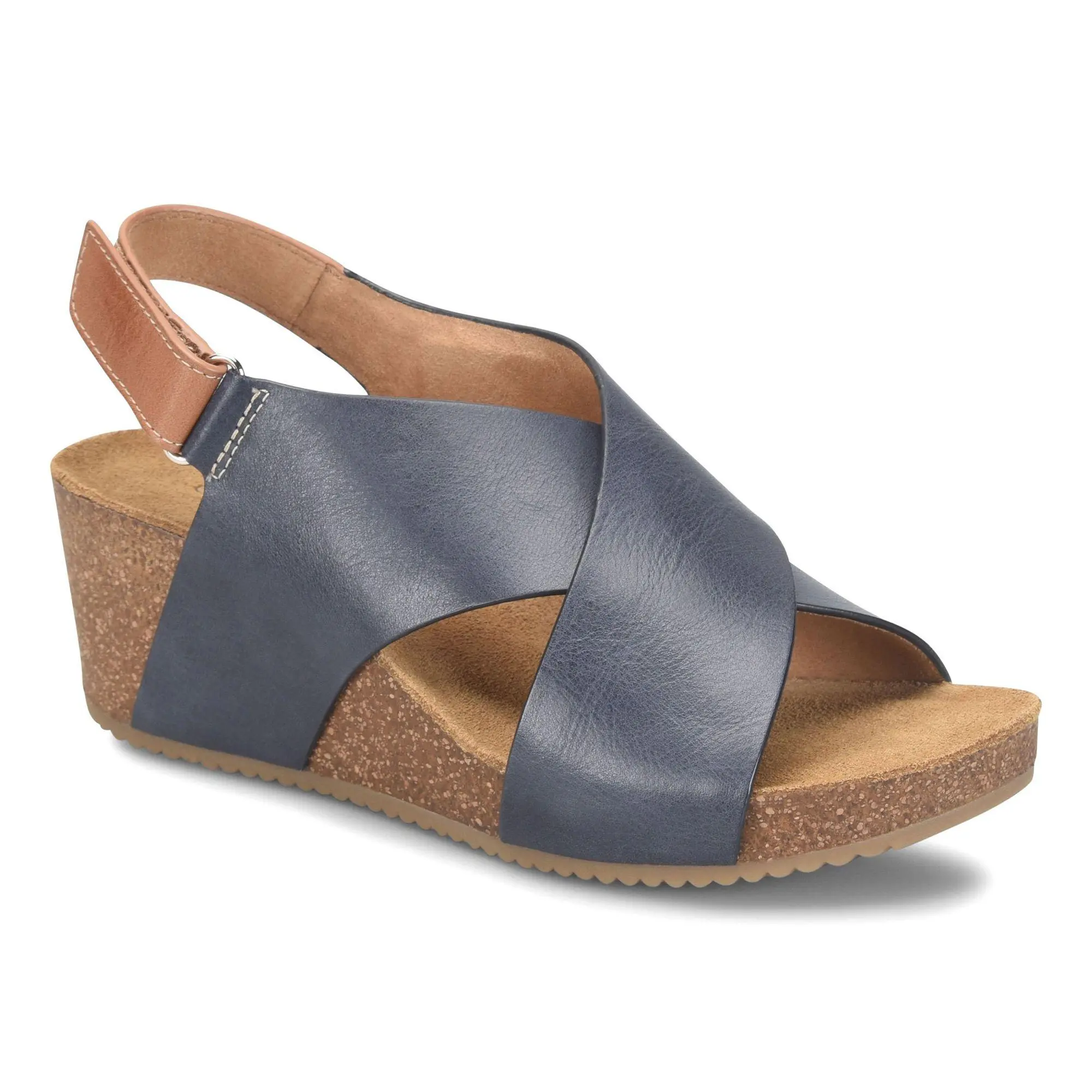Comfortiva Leather Wedged Slingback Sandal - Eva