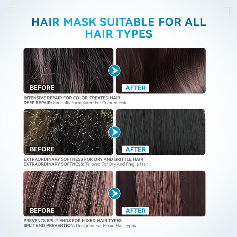 Spring oringin Caviar Collagen Hair Mask: Intensive Repair Treatment for Damaged, Dry Hair - Controls Frizz & Deep Hydration