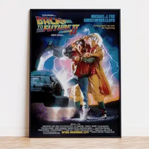Back to the Future Part II Poster - Movie Poster, Minimalist Print, Movie Wall Art, Movie Gift, Decor Room