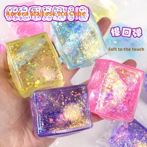 Creative new stress-relief tofu cube maltose squishy toy, ice cube stress-relief ball, slow rebound, party gift, party fun Mini Motivational You Easter accessory relieve