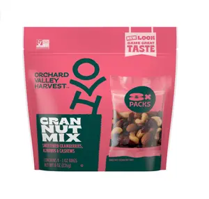 Orchard Valley Harvest Cran Nut Trail Mix, 1oz Bags (Pack of 8), Sweetened Cranberries, Almonds, Cashews, Gluten Free, Trail Mix Individual Packs, Snacks for Adults, 4g Plant Based Protein Per Serving, Healthy Snacks for Adults