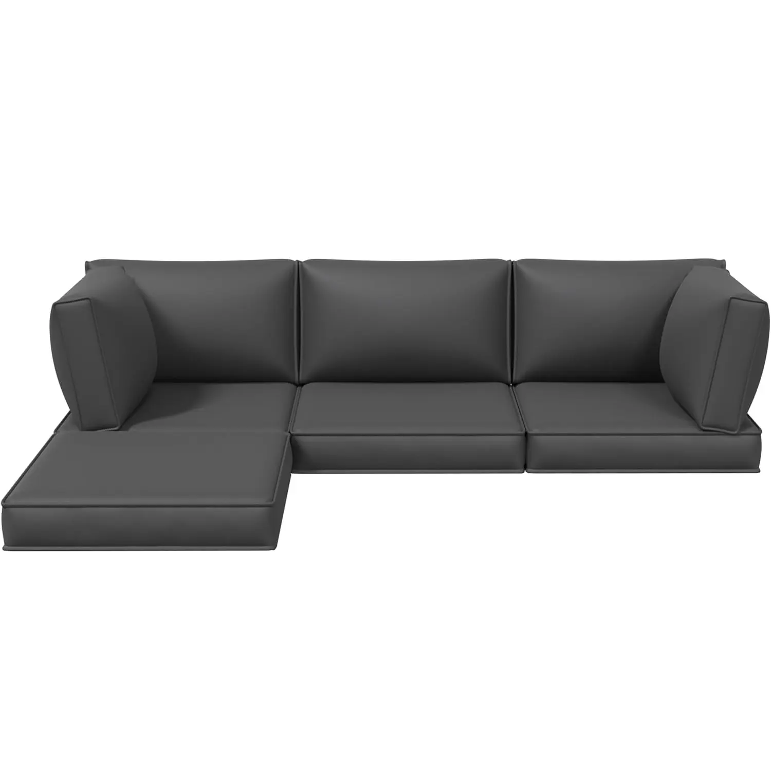 Jolydale 9-Piece Outdoor Furniture Cushions Set - Water-Resistant, UV-Protected, Weather Resistant Polyester 4" Foam Replacement Cushions for 4-Seat Patio Couch