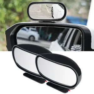 2Pcs Car Blind Spot Mirror,HD Glass,360° Adjustable Wide Angle Convex Rearview Mirror, Self-Adhesive Side Mirror Auxiliary Mirror for Car SUV Truck
