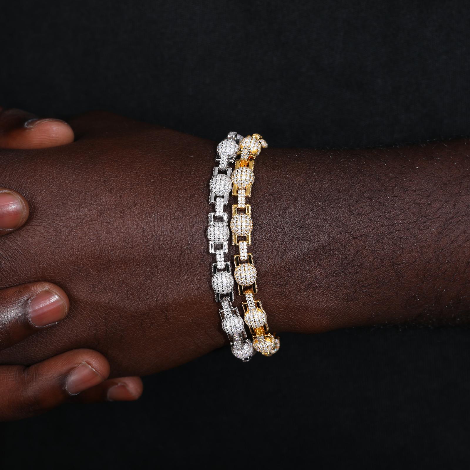 High Quality GRA Certified Moissanite 7MM Spherical Necklace/Bracelet Unisex - S925 Sterling Silver