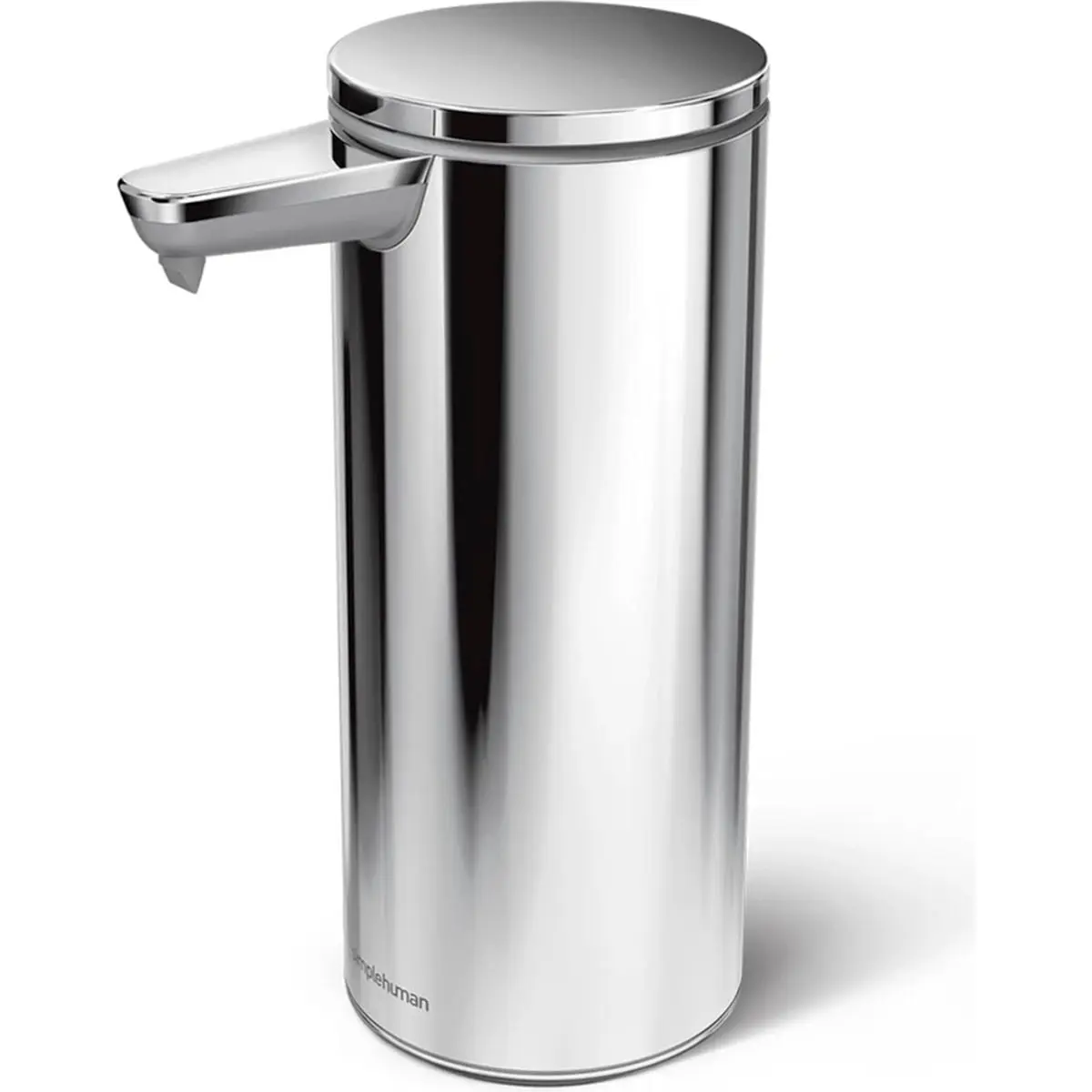 Simplehuman B2428594 Rechargeable Automatic Contactless Sensor Hand Soap Dispenser, Stainless Steel Pump, Silicone-Mounted Waterproof, Lavender Sample Soap Included - Polished (Bathroom Home Supplies), Water Proof