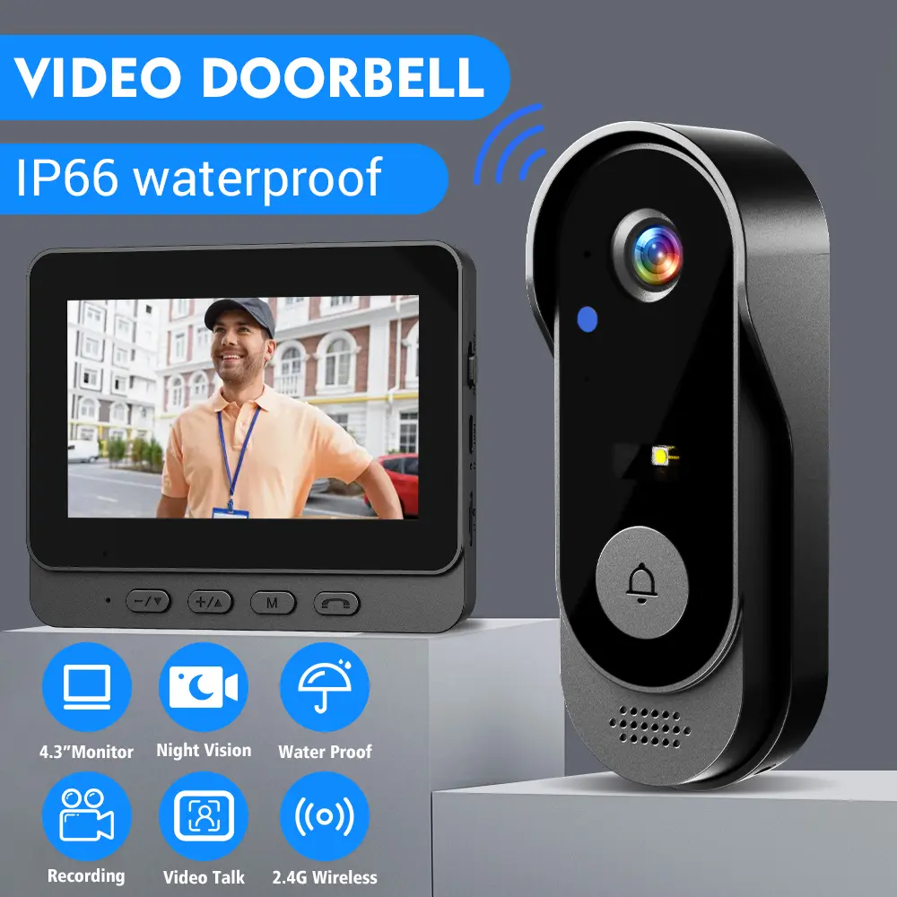 Smart Home Security System with HD Camera and Touchscreen Monitor for Enhanced Safety and Convenience