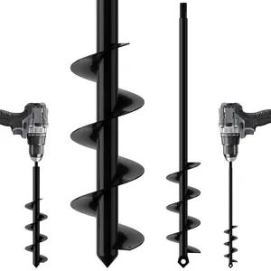 2 Pack Garden Auger Drill Bit for Planting, 17.5x3.2 & 17.5x2.0inch Spiral Bulb Planter, Rapid Digger for 3/8" Hex Drive tiktokshopspringglowup