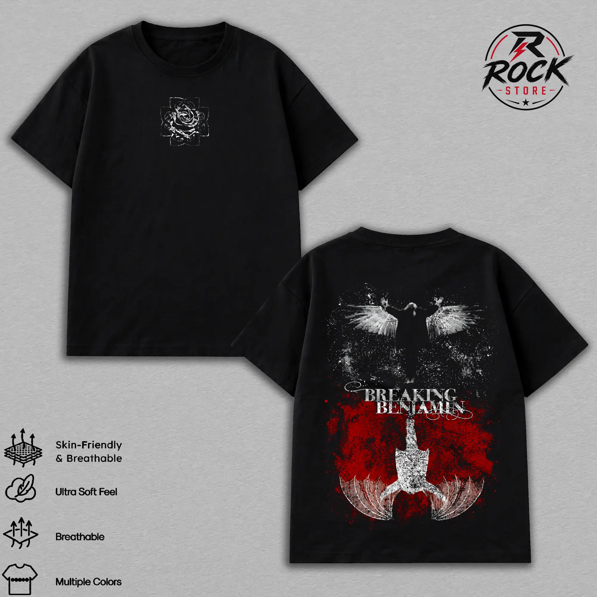 Vintage Breaking Benjamin Phobia Tee – Breaking Benjamin Vintage T-Shirt, Hoodie & Sweatshirt | Alternative Metal | Hard Rock | Iconic 2000s Rock Album Music Graphic Tee | Heavy Cotton Unisex Oversized Streetwear Top