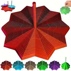 3D Printed Sensory Extension Toy, Stretchable Fractal Hexagon Fidget Spinner, Interlocking Layers, Adult & Teenage, Focus Aid, Christmas/birthday Gift