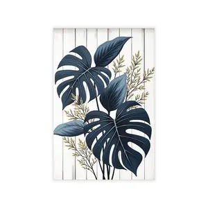 Botanical Monstera Wall Decals | Nature-Inspired Home Decor, Leaf Art Stickers, Tropical Wall Art, Modern Living Room Decor, Eco-Friendly Wall [...] Decorative Brush Matte 12" X 18"