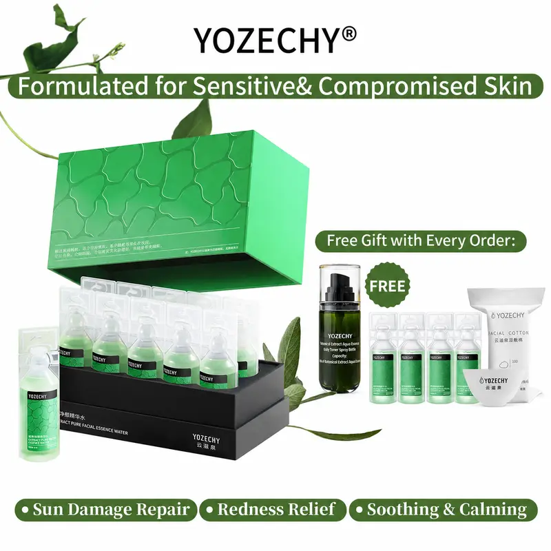 【Free Spray Bottle】Yozechy Botanical Calming Essence | Toner Masking for Sensitive Skin | Soothes & Hydrates, SummerVibes