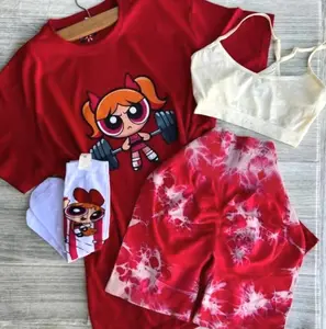 Youth And Adult Y2K #Powerpuff Girls Aesthetic T-Shirt, Cute Gym Cartoon T-Shirt, Baddie Bubblegum Girl tshirt, Teen and Adult Sizes, 2000s Nostalgia Women's T-Shirt OIG