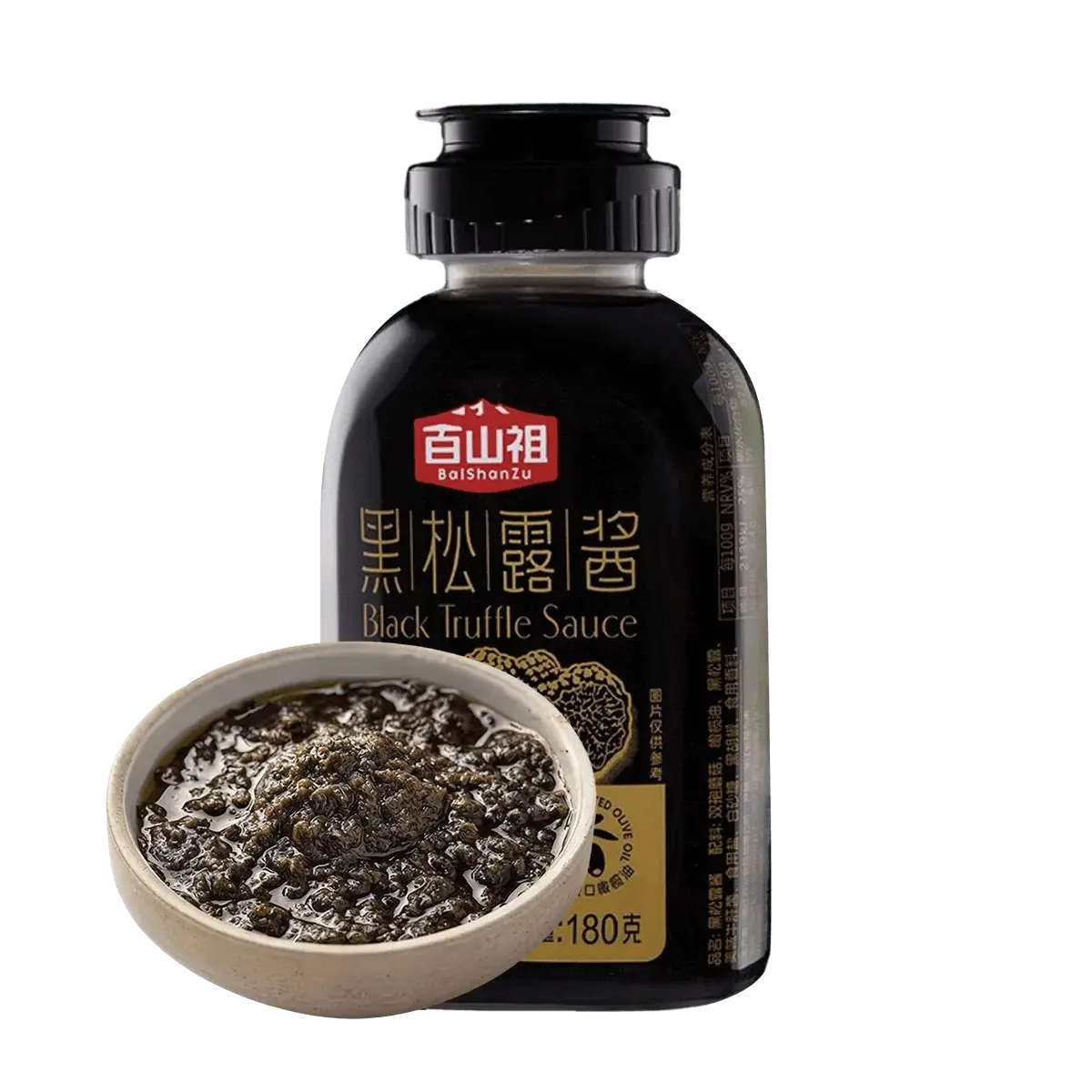 Baishanzu Black Truffle Sauce 180g - Authentic Italian Pasta Sauce, Mushroom Flavor, Perfect for Noodles & Fried Rice