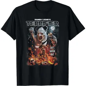 Terrifier Art the Clown Halloween Poster Horror Movie T-Shirt for adult kids boy  Graphic Tees shirts funny vintage Short Sleeve tops  halloween birthday gifts
