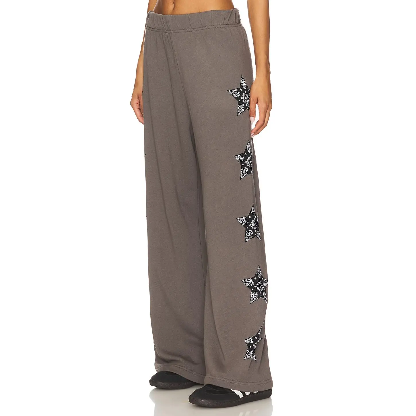 Lauren Moshi Black Horse Wide Leg Pant in Light Onyx