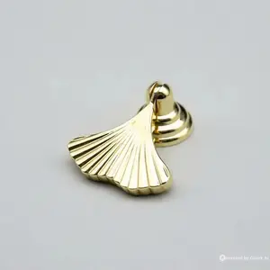 Creative Ginkgo Leaf Alloy Cabinet Pulls Modern Minimalist Wardrobe Handles French Nordic Style Drawer Knobs for Home Decoration