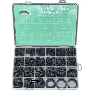 1020 Pcs O Ring Kit, 20 Sizes Nitrile Rubber O-Ring Assortment Set for Plumbing, Automotive, Garage Universal Nitrile Rubber O Ring Kit, 20 Sizes Sealing Gaskets for Car, Home Repair & Maintenance Waterproof Seals for Plumbing, Auto & Industrial