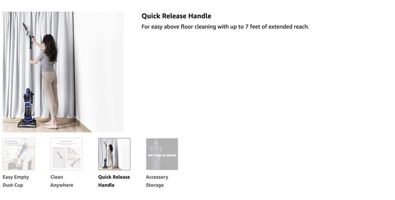 Eureka PowerSpeed Upright Vacuum Cleaner for Carpet & Hard Floor Dual Action Lightweight Powerful with Upgraded Cyclone System Blue Black Eureka PowerSpeed Upright Vacuum Cleaner for Carpet & Hard Floor Dual Action Lightweight Powerful with Upgraded Cyclone System Blue Black