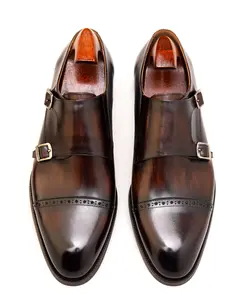 Regal Double Monk Chocolate Brown Shoes