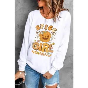 Round Neck Long Sleeve SPICE GIRL Graphic Sweatshirt