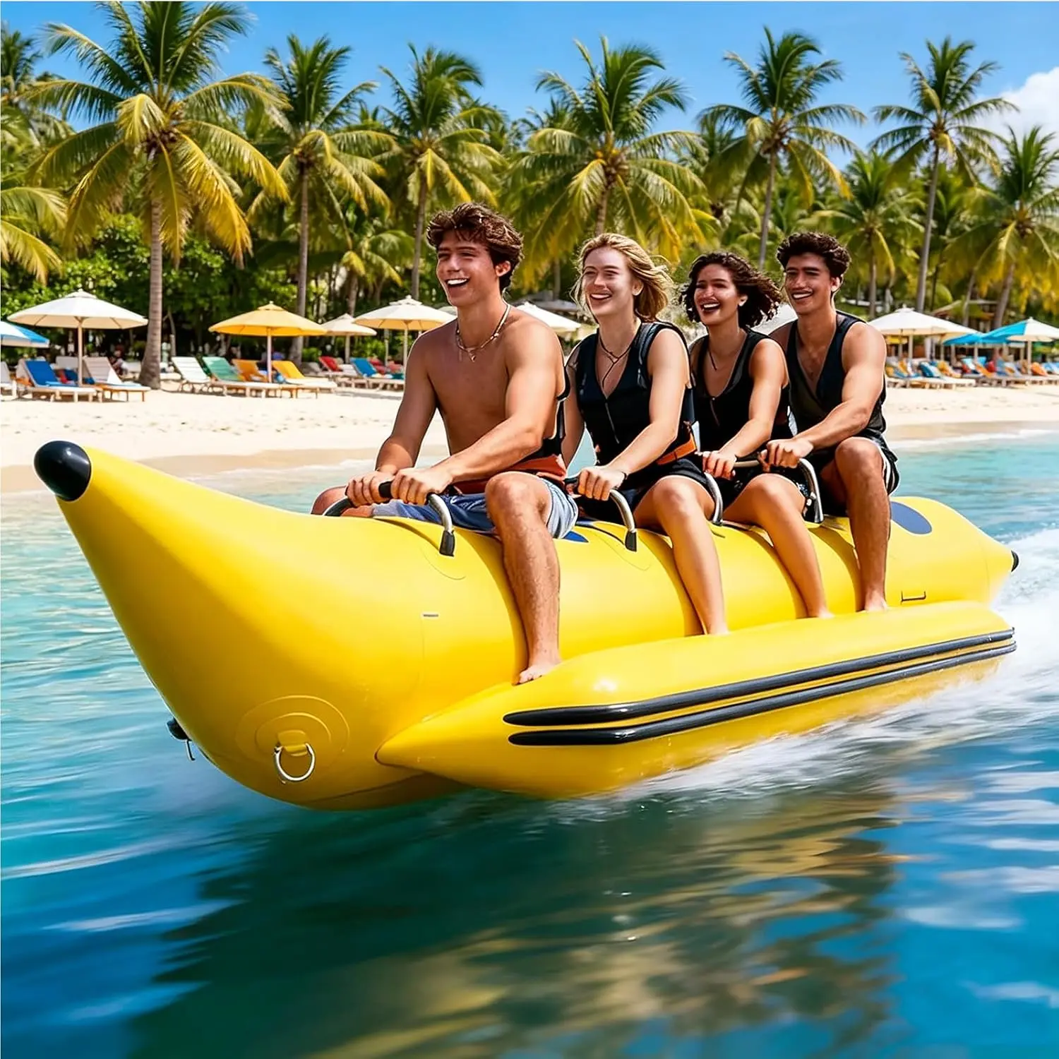 Inflatable Banana Boat, Inflatable Boat, Motorized Towed Inflatable Boat, Motorboat, Sailing Boat, Inflatable Banana Boat Towed Flying Fish Boat