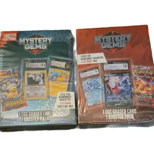 Pokémon Mystery Gem box- 1 Graded CGC slab and 1 mystery booster pack Live Rips Only