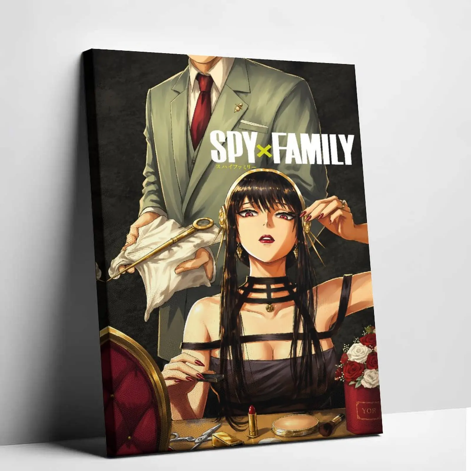 Spy x Family Anime Framed Wall Art Poster - Yor Forger, Loid Forger Manga Print - Elegant Aesthetic Home Decor, Cool Otaku Gifts, Room Decoration