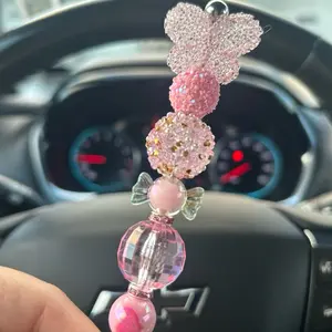 Pink Butterfly Pokey Wand, Vinyl Tool Green,6 Inches Beadable Weeding Tool for Pokey Craft Projects Essential Crafting Accessory