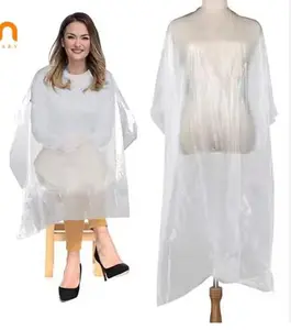 Vikval 100 pcs Large Easy Use Household Hair Disposable Transparent Wrap Shawl Oversize Long Cloth Salon Cape  waterproof Set Blonde Ombre Color Clear Haircare
