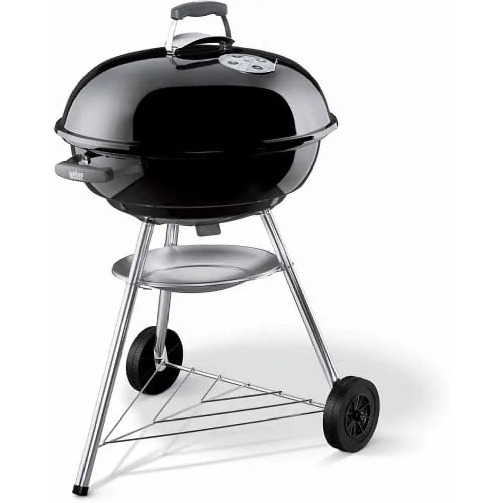 Weber Jumbo Joe Premium 22 Inch Black Charcoal Kettle Grill, Heavy-Duty Porcelain-Enameled Steel, Portable Outdoor Backyard BBQ Smoker for Perfect Tailgating and Family Cookouts